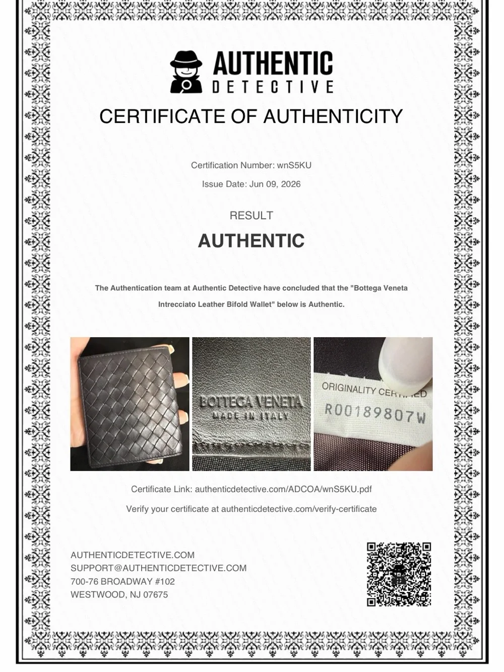Authentic Bottega Veneta Intrecciato Bifold Wallet Dark Brown